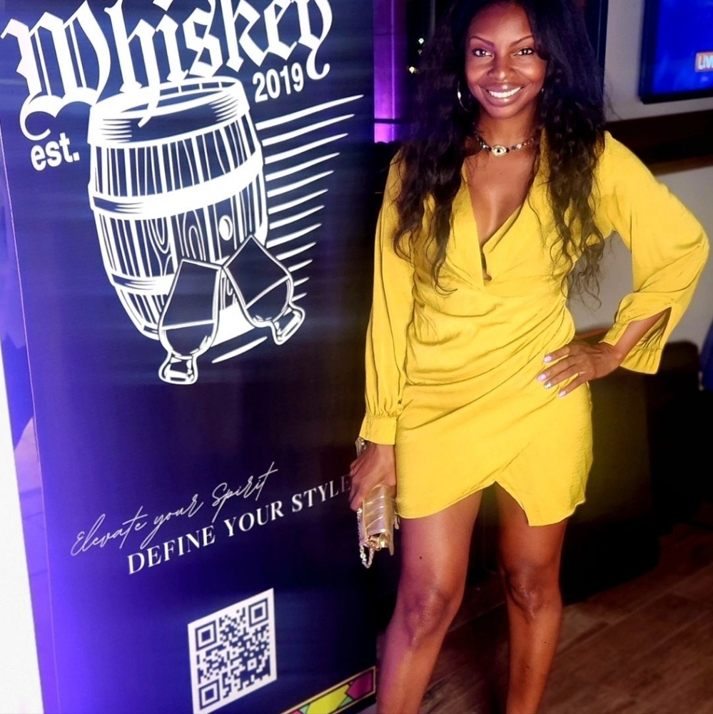 Yellow silk blend dress